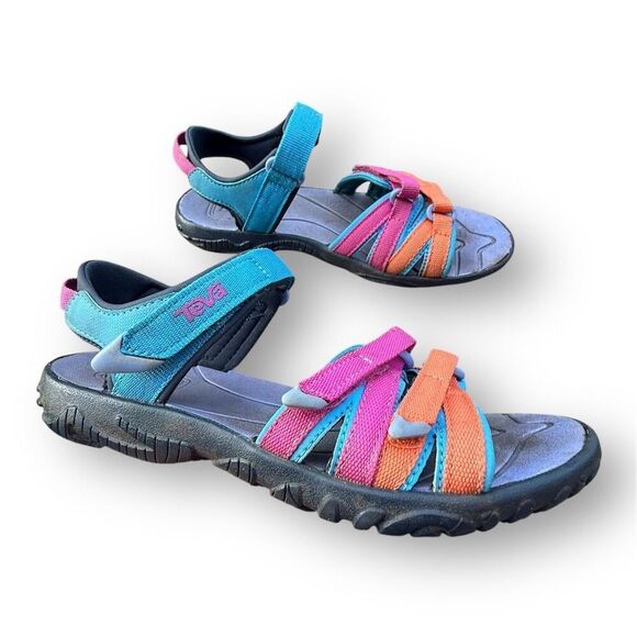Teva Kids' Adventure Sandals Size 1 Multicolor Water-Friendly Sport Sandal - Picture 1 of 10
